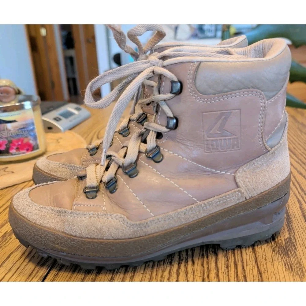 LOWA Tactical Hiking Boots Men's Size 5 Tan Leather & Suede W. Germany